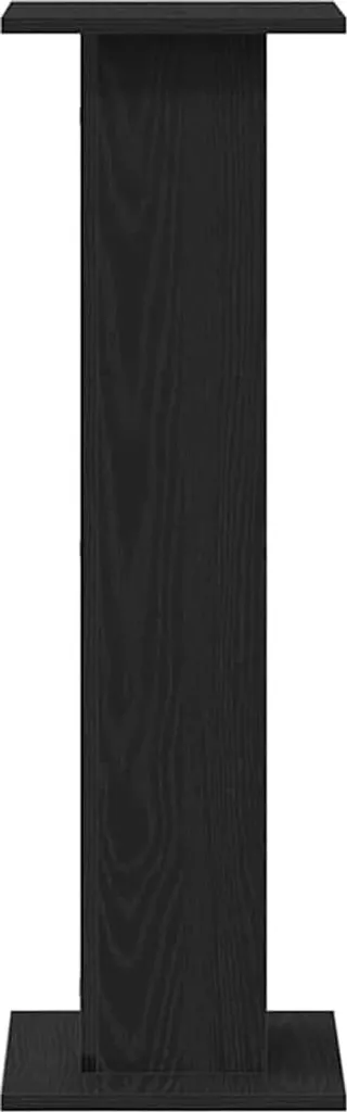 Support de fleurs haut 95 cm noir effet chêne structure stable 2 pcs