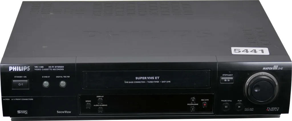 Lecteur Enregistreur VHS Philips VR1100 Hi-Fi 6 Têtes Qualité Studio