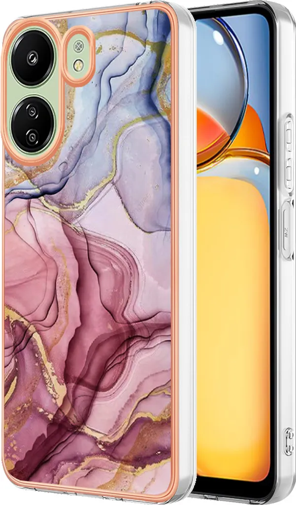 Offerta Custodia Oro Rosa Xiaomi Redmi 13C Poco C65 Antiurto TPU