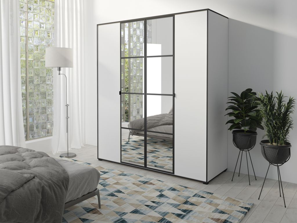 Albello Kleiderschrank mit Spiegel Osilio Produktbild 