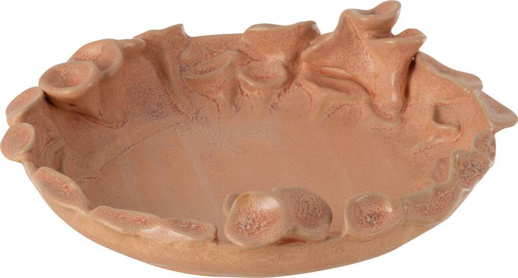 J-Line Schale Ibiza Rund Keramik Rosa/Orange Small