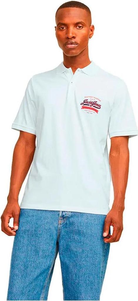 Jack & Jones Logo Kurzarm-poloshirt Weiß S Herren Weiß S