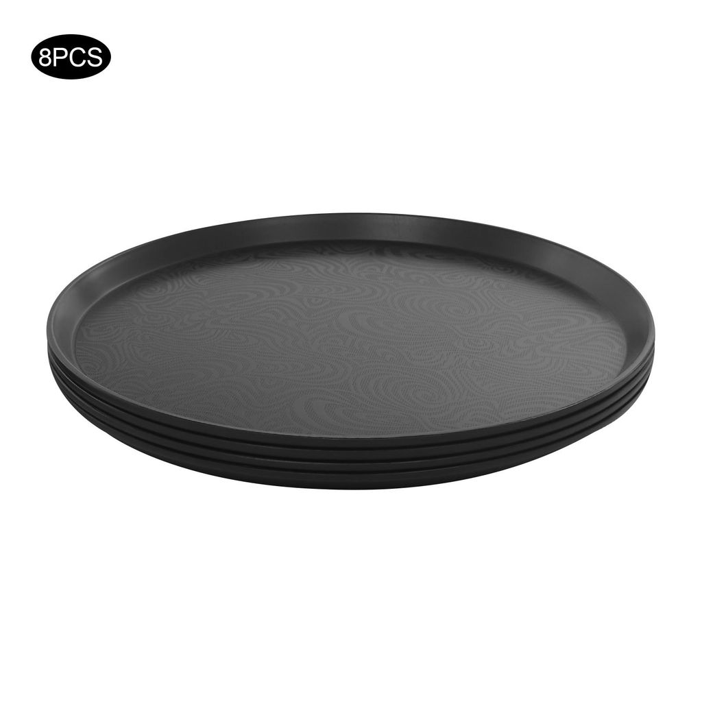 8* Serviertabletts 40cm Runde Restaurant Servierbacken Kellner-Schalen für Café