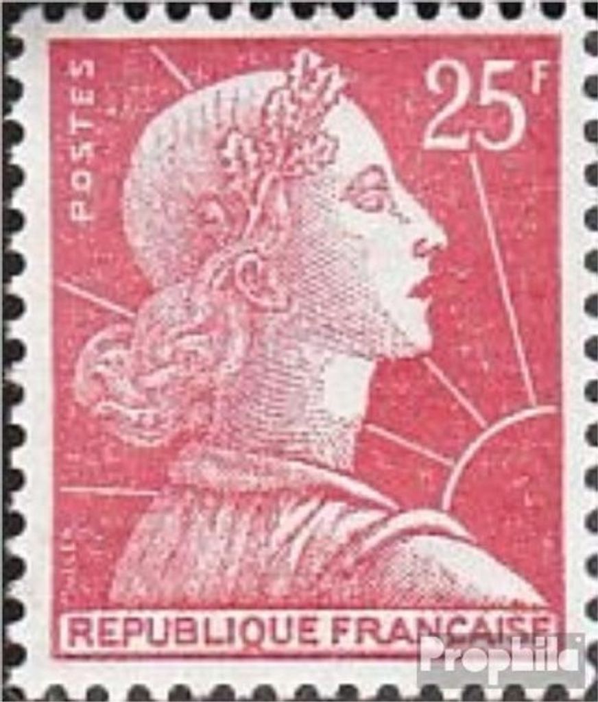 Briefmarken Frankreich 1959 Mi 1226 (kompl.Ausg.) mit Falz Marianne