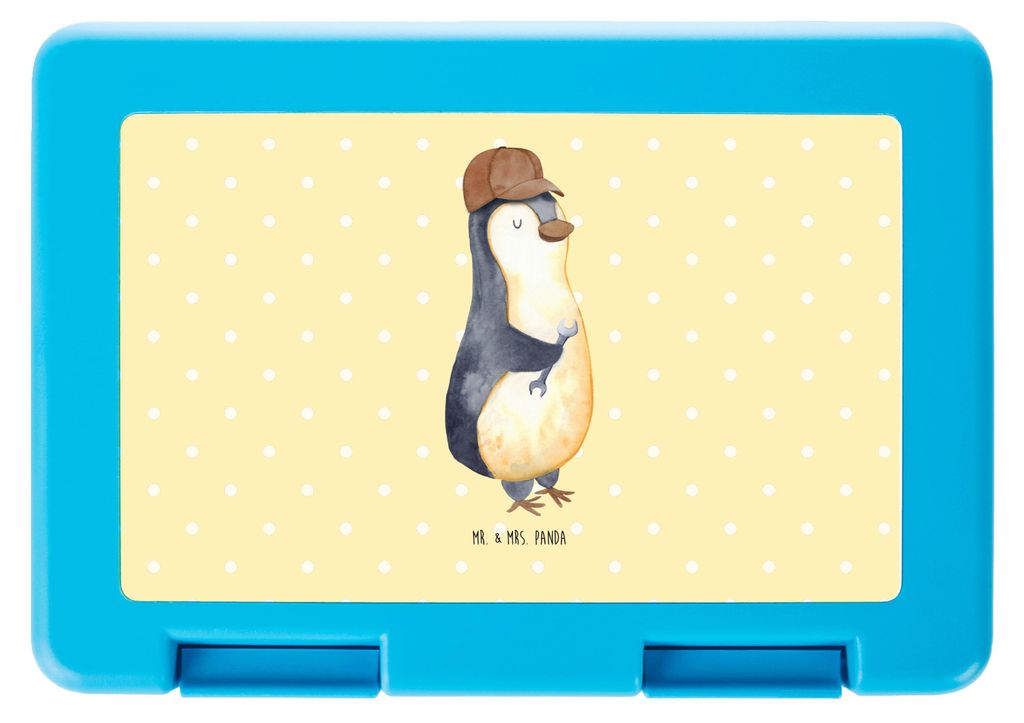 Mr. & Mrs. Panda Bentobox Wenn Papa es nicht reparieren kann, sind wir am Arsch - Gelb Pastell - Geschenk, Vater, Vatertag, Essensbox, Pinguin, Ben...