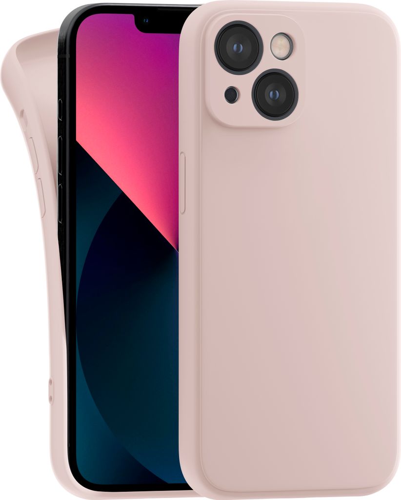 Hülle für Apple iPhone 13 - Handyhülle mit Kameraschutz Cover aus Silikon in Rosa