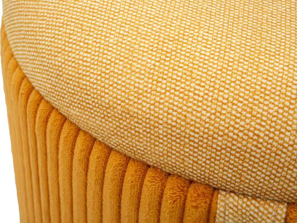 Optimisez votre Espace avec ces 2 Poufs Coffres Bolzano Jaune Moutarde - 5