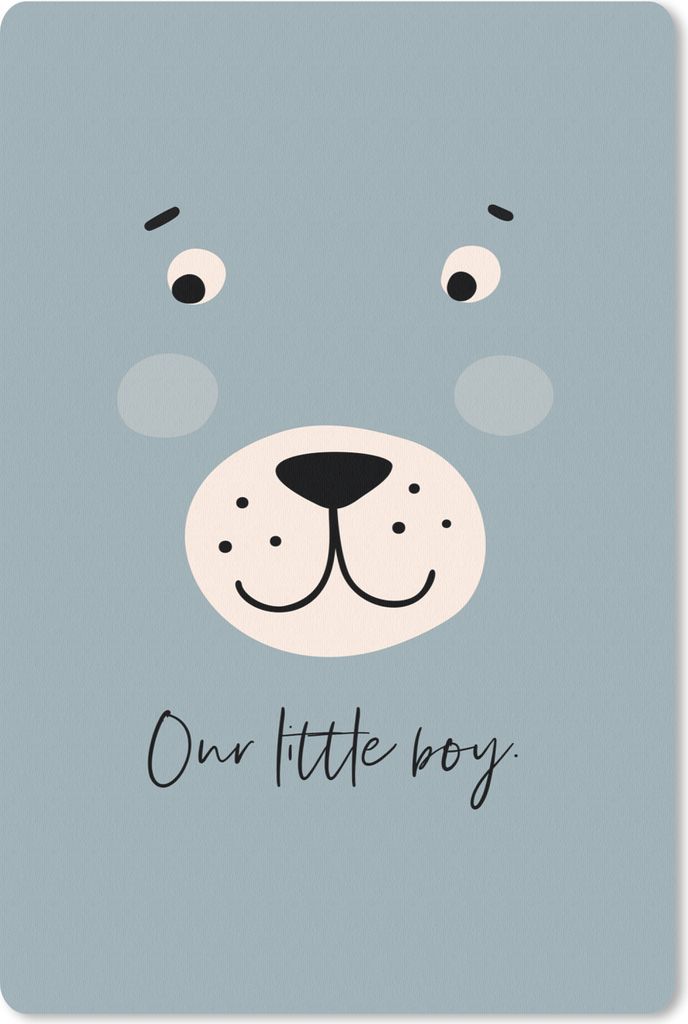 MuchoWow Mauspad Mousepad Sprichwörter - Zitate - Unser kleiner Junge - Kinder - Baby - Junge 18x27 cm - Mousepads - Maus Mat - Pad - Mausunterlage
