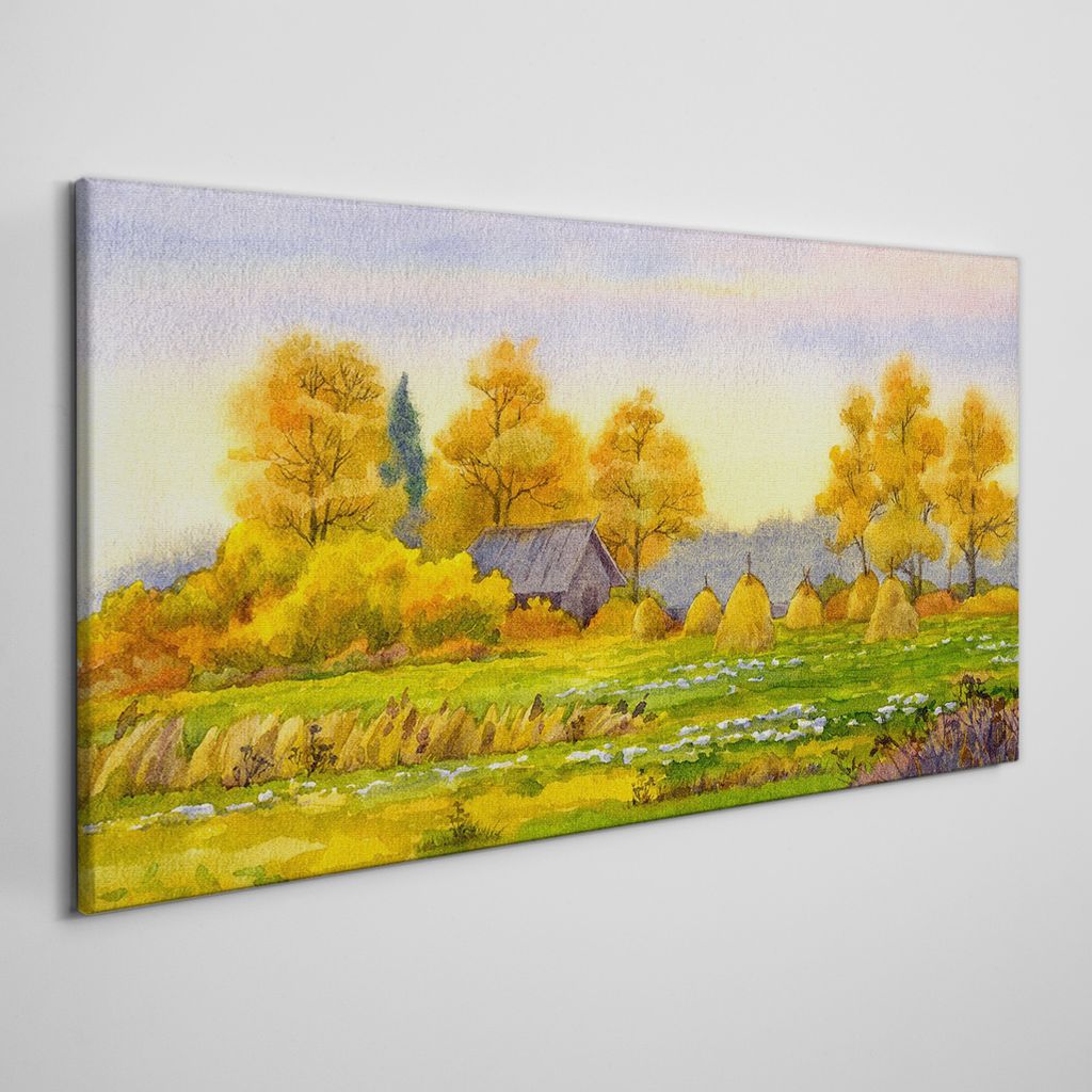Leinwandgemälde Herbstlandschaft 140x70 cm