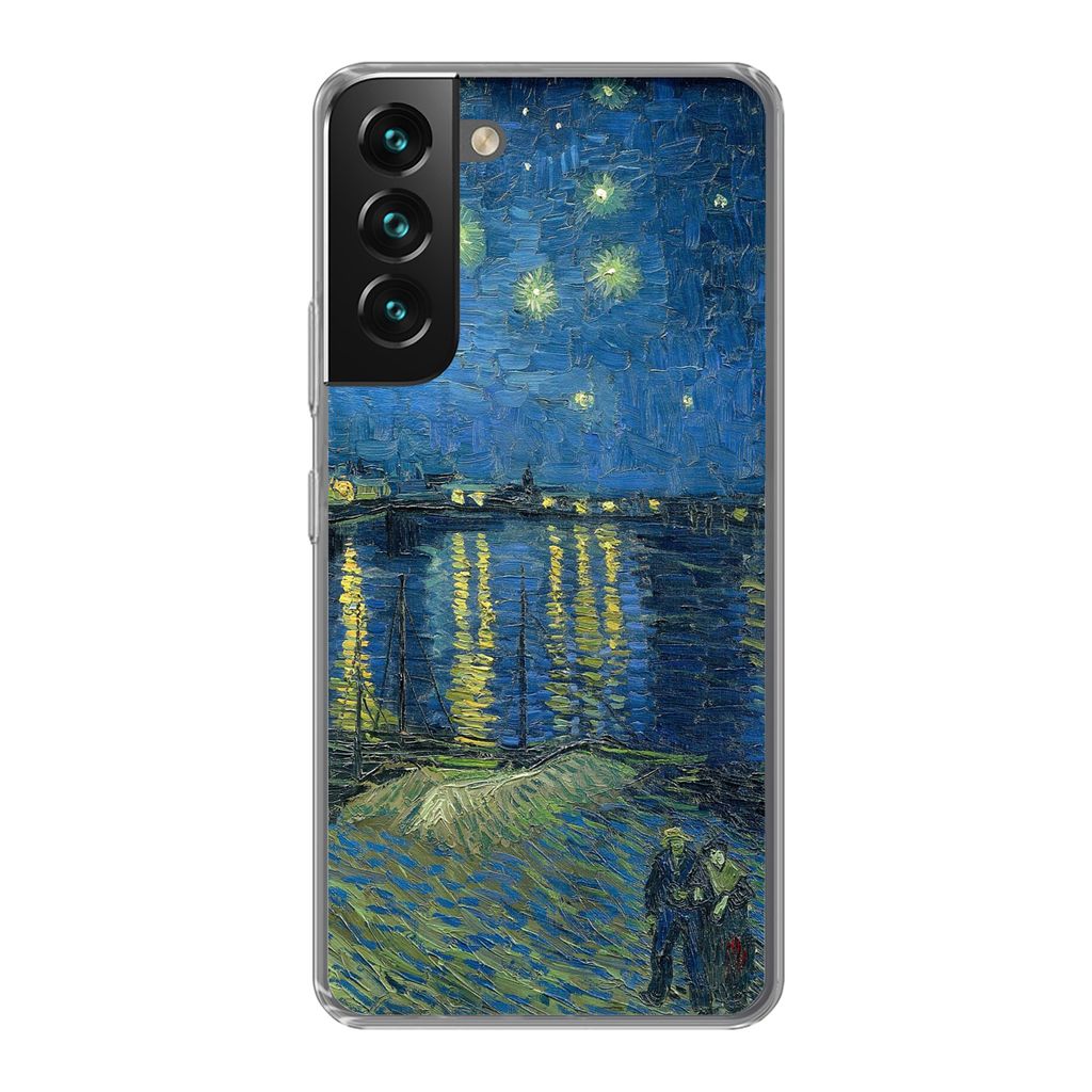 MuchoWow Handyhülle Schutzhülle Hülle für Samsung Galaxy S22 Die sternenklare Nacht - Vincent van Gogh Silikon Softcase Handy Hülle - Mobilt...