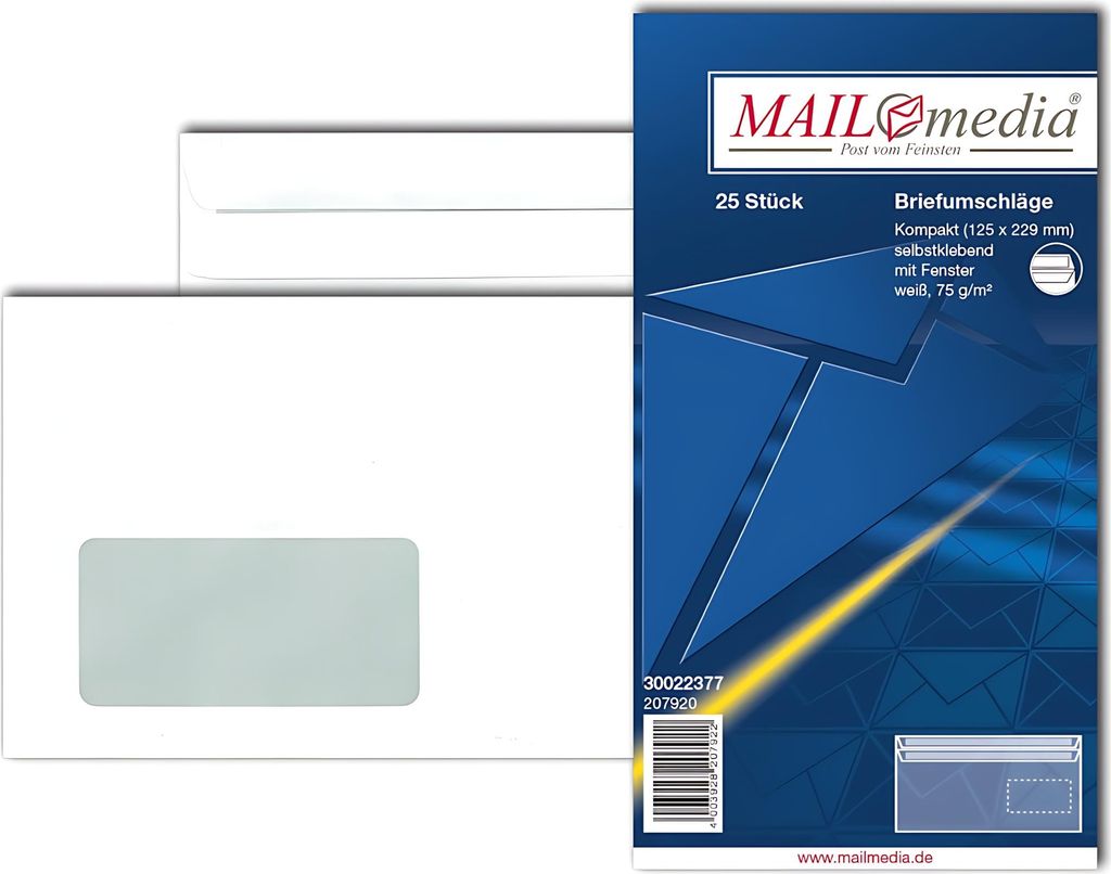 Enveloppe MAIL media lettre compacte, avec fenêtre, Image du produit 