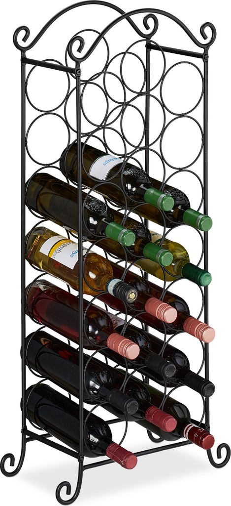 Relaxdays Weinregal, 21 Flaschen, dekoratives Flaschenregal Produktbild 