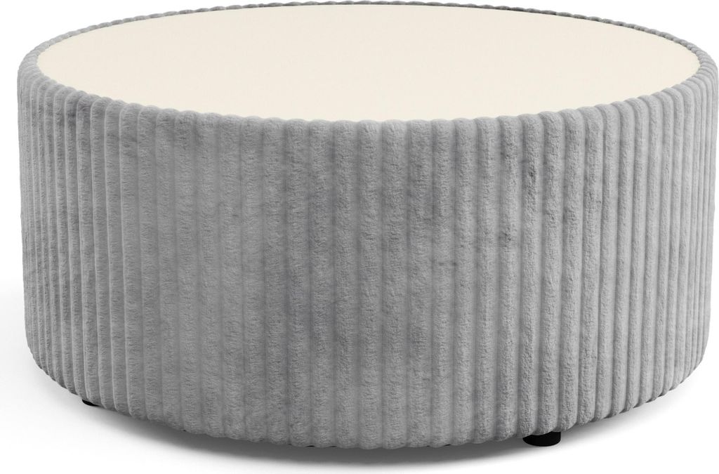 Masseno Polster-Couchtisch LINEO 89 cm Kaffetisch für Wohnzimmer Sofatisch Wohnzimmertisch Grau