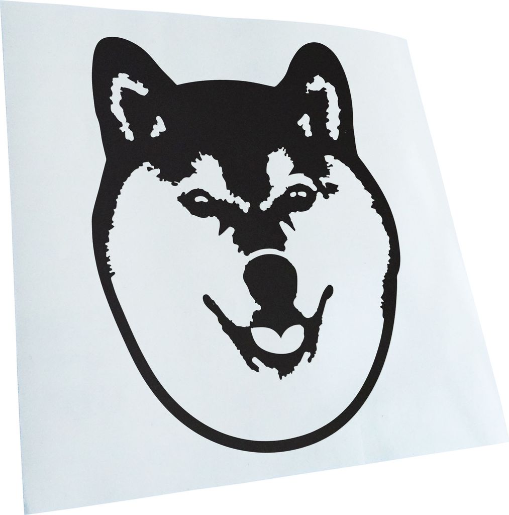 Kiwistar - Autoaufkleber - shiba inu Hund - Mattschwarz - 24x18cm - Aufkleber für Auto, Laptop, Fahrrad, LKW, Motorrad mehrfarbig JDM Decal Racing