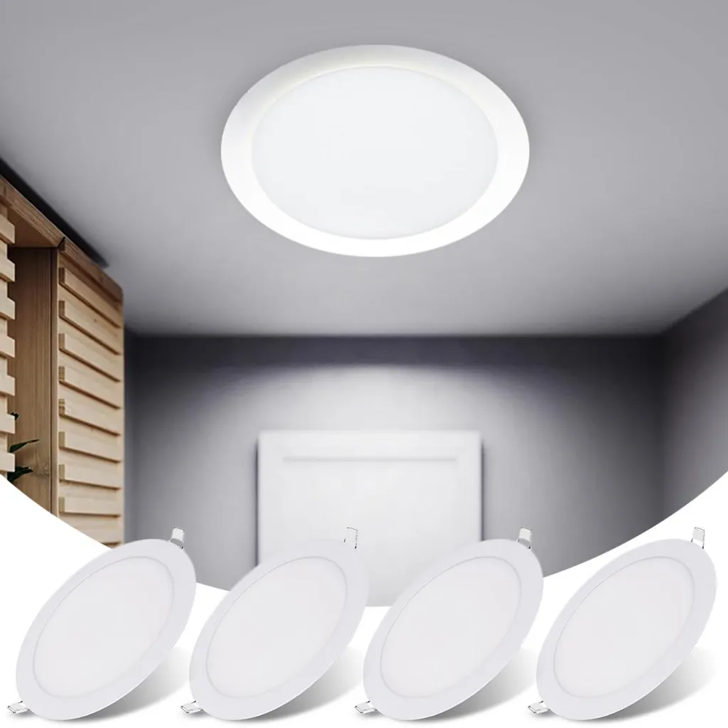 Spot LED da Soffitto Piatto 4W 230V - Luce Bianca Fredda Set 4x