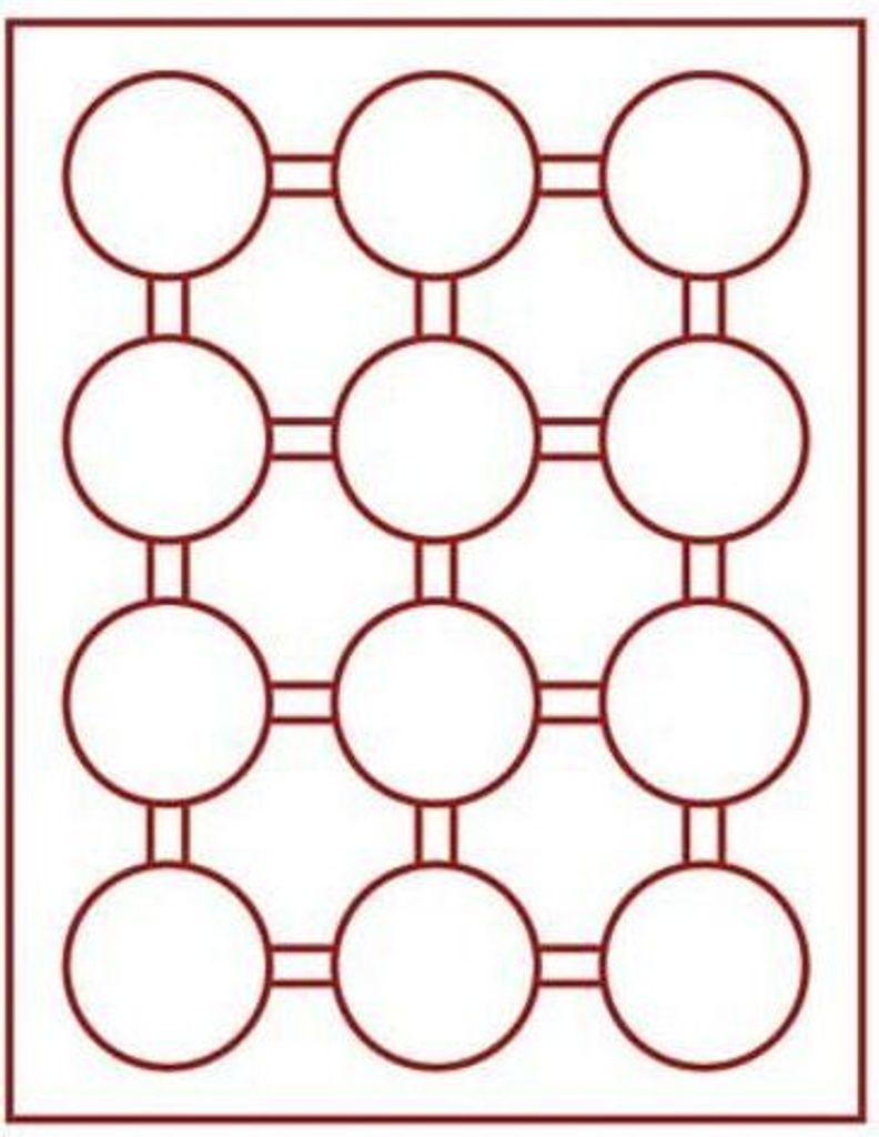 Lindner 2612E Velourseinlage dunkelrot 2612E (Ø 58 mm)