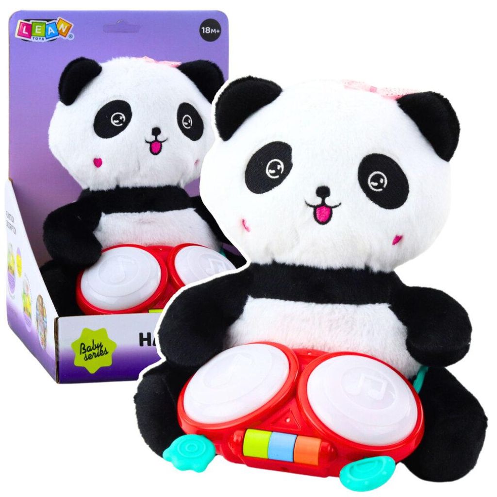 Lean Plüsch Panda Mit Trommeln Maskottchen Snuggle Lights Sounds