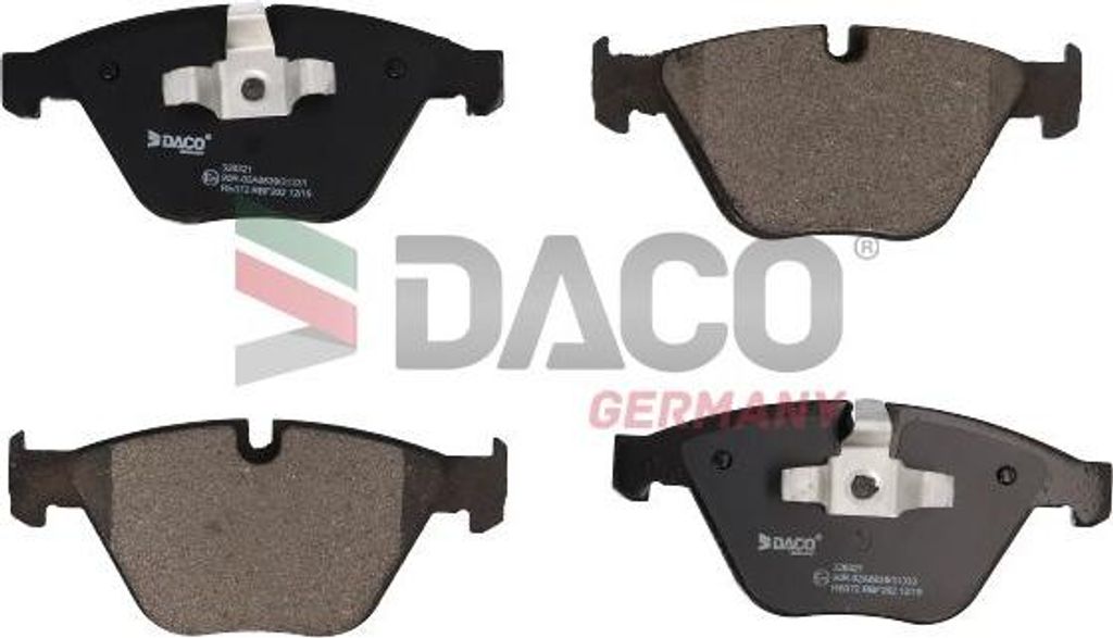 DACO Germany 320321 Bremsbelagsatz, Scheibenbremse OE 2288858 kompatibel mit 3er E90, 3er E93, 3er E92, 3er E91, X1