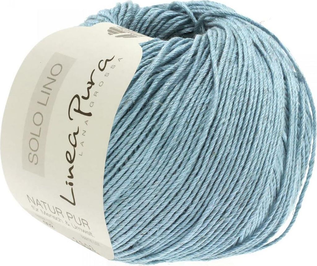 Lana Grossa - Solo Lino 0022 türkisgrau Produktbild 