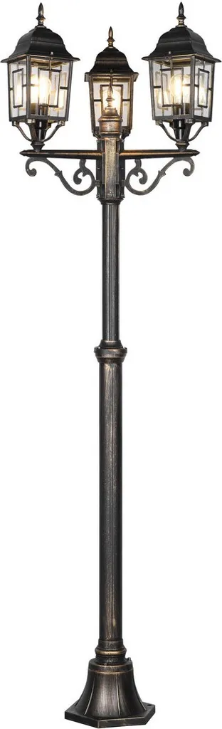 Lanterne de jardin classique E27 60W VOLTURNO Trio Lighting en métal noir