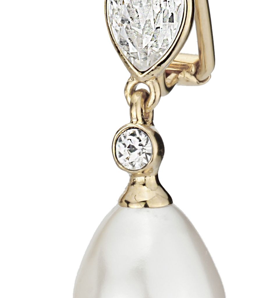 Traveller Ohrclip Mit Großer Barock-Perle – Elegant & Bequem, Ohne Ohrloch (Silber, 4,0x1,7 Cm)
