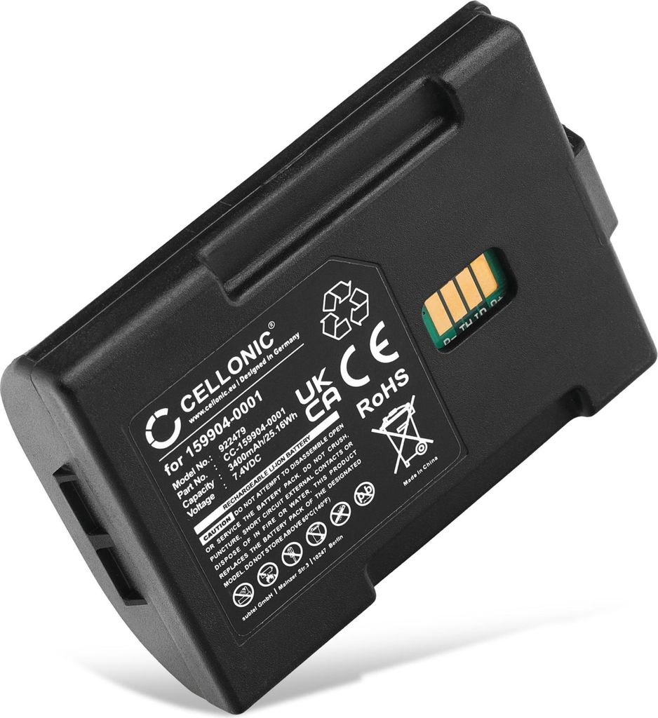 CELLONIC 1x Akku für Barcode Scanner Kompatibel mit LXE MX7, 159904-0001 - (3400mAh, 7.4V)