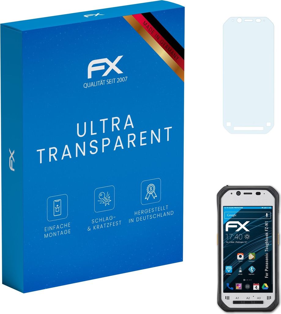 atFoliX FX-Clear 3x Schutzfolie kompatibel mit Panasonic Toughbook FZ-N1 Displayschutzfolie