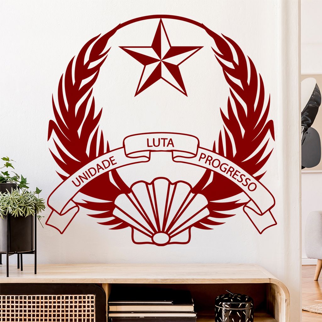 Guinea-Bissau Wappen Wandtattoo Wandaufkleber Wall Sticker - Dekoration, Küche, Wohnzimmer, Schlafzimmer, Badezimmer