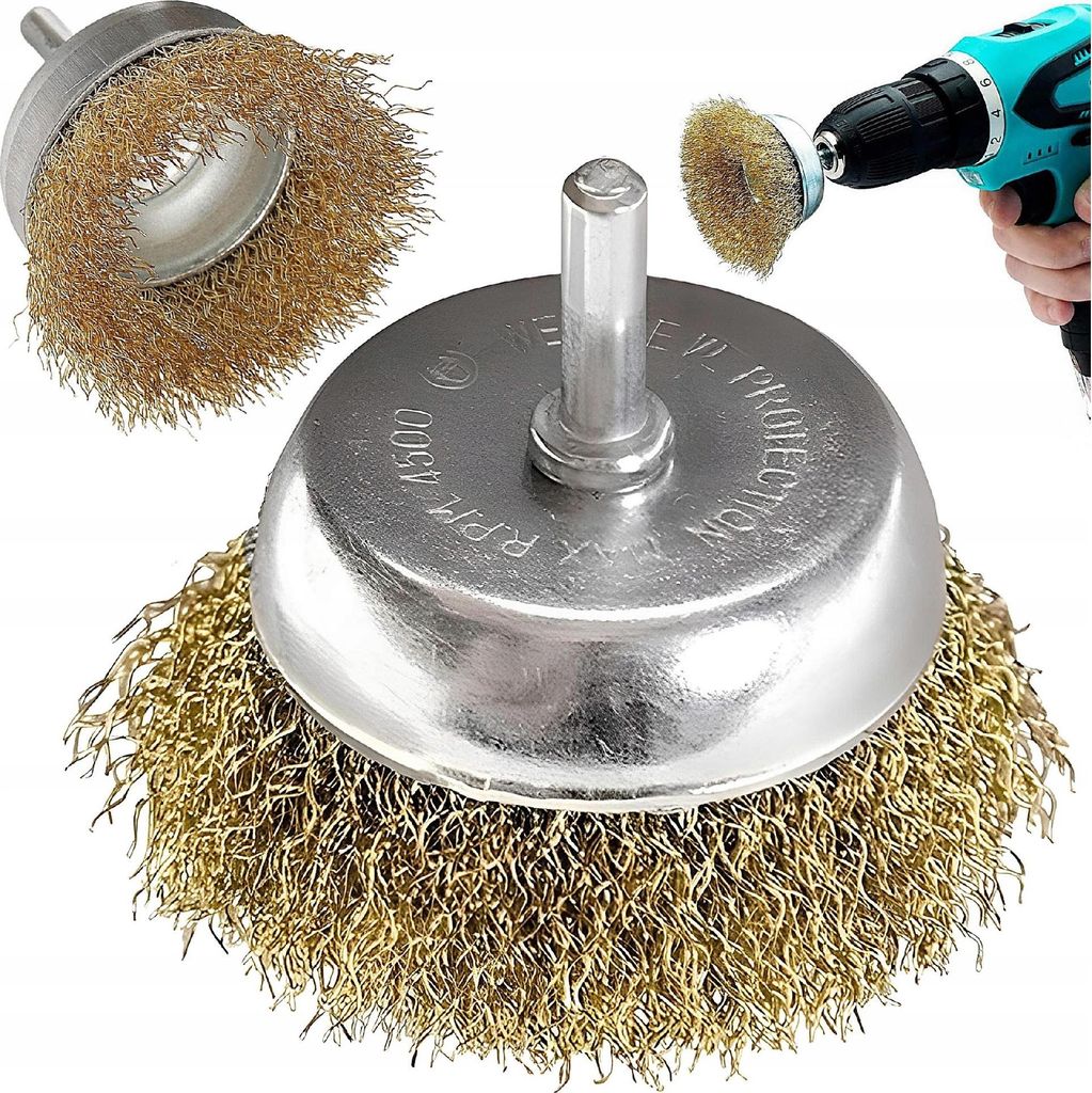 Drahtbürste für Bohrmaschine, Schraubendreher mit dichtem Schaft 40 mm