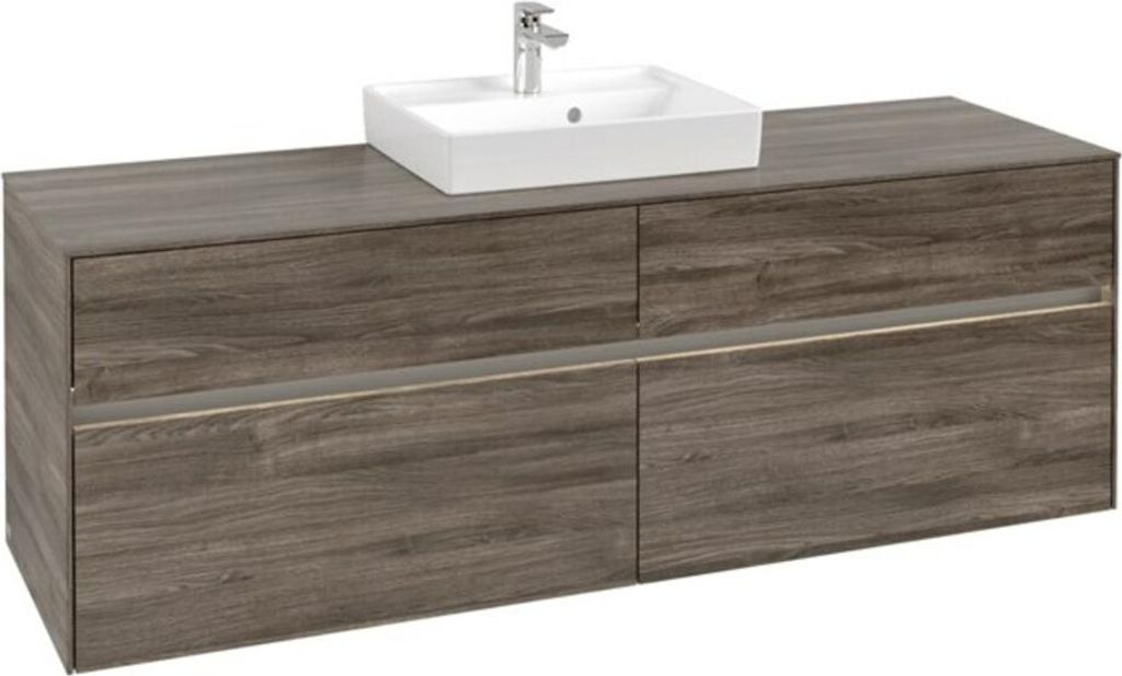 V&B Waschtischunterschrank Collaro 160x54,8x50cm, WT mi, LED 12W, st. Oa