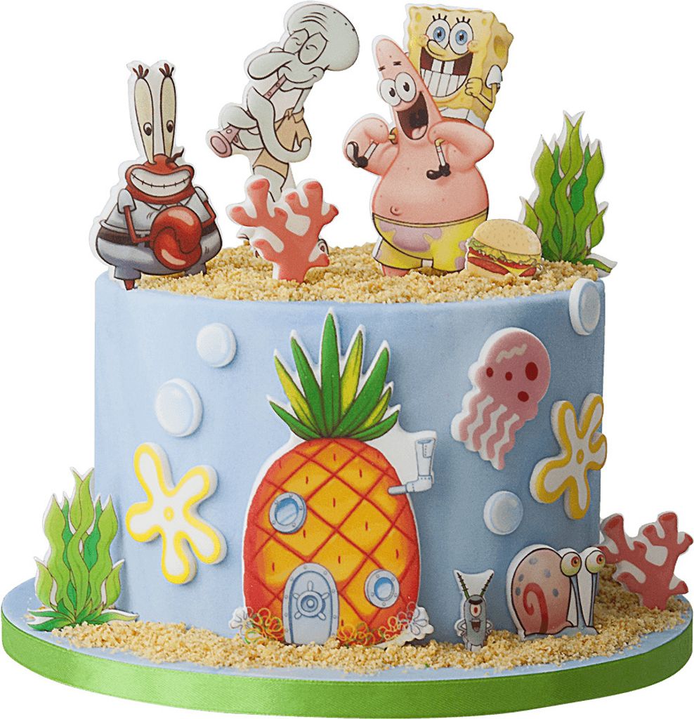 Sweetfanaberia | Tortendekoration Set SPONGEBOB - 18 Teile Produktbild
