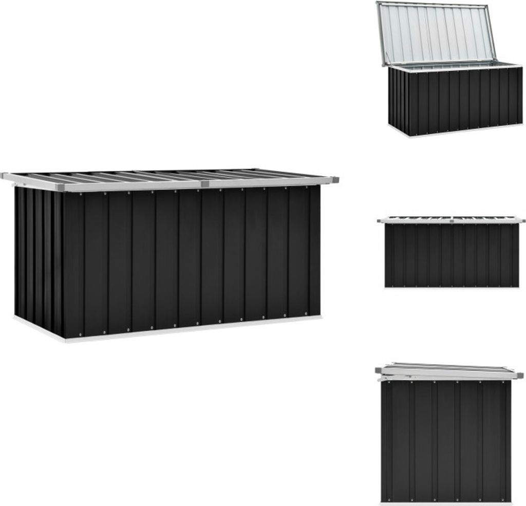 vidaXL Gartenbox Anthrazit 129 x 67 x 65 cm -  Gartenboxen Produktbild 