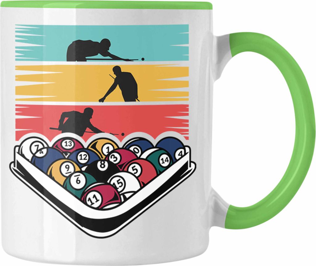 Trendation - Billard Pool Tasse Geschenk Queu Geschenkidee Spruch Grafik (Grün)