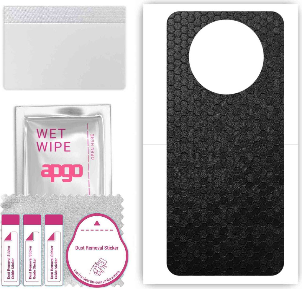 apgo Rückseite Schutzfolie, Skin, kompatibel mit Honor X20, Hinten Displayschutzfolie aus Vinylfolie, kratzfest, einfache Montage - Schwarze Honig...
