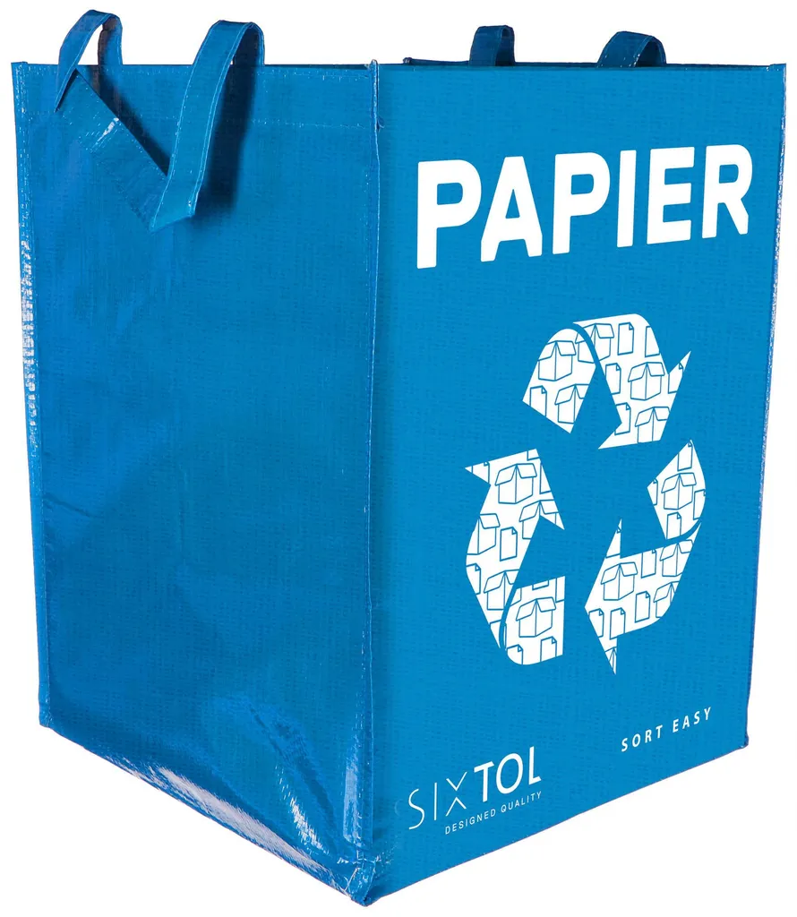 Sac de tri 36L SORT EASY PAPER avec poignées, format compact 30x30x40cm
