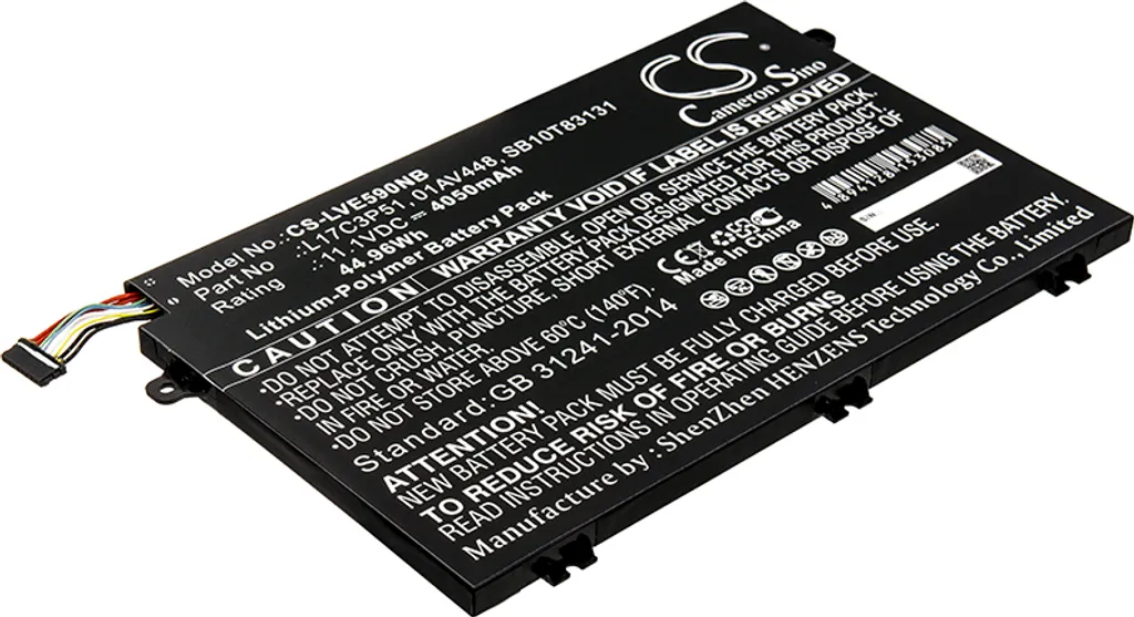 Batterie ordinateur portable pour Lenovo ThinkPad E15 et E480 série Techtek