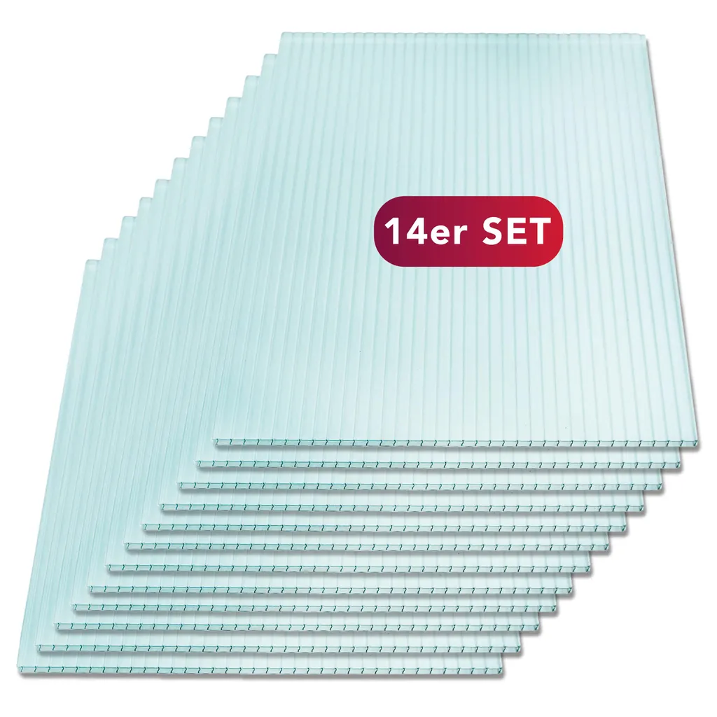 Set 14 Lastre Policarbonato 4mm per Serre 700x1500mm | Prezzo Stock