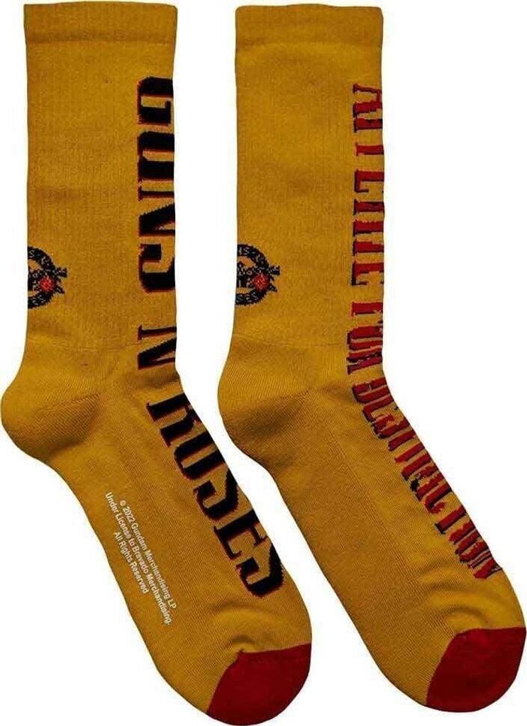 Guns N' Roses Appetite for Destruction Yellow 40-45 Socken