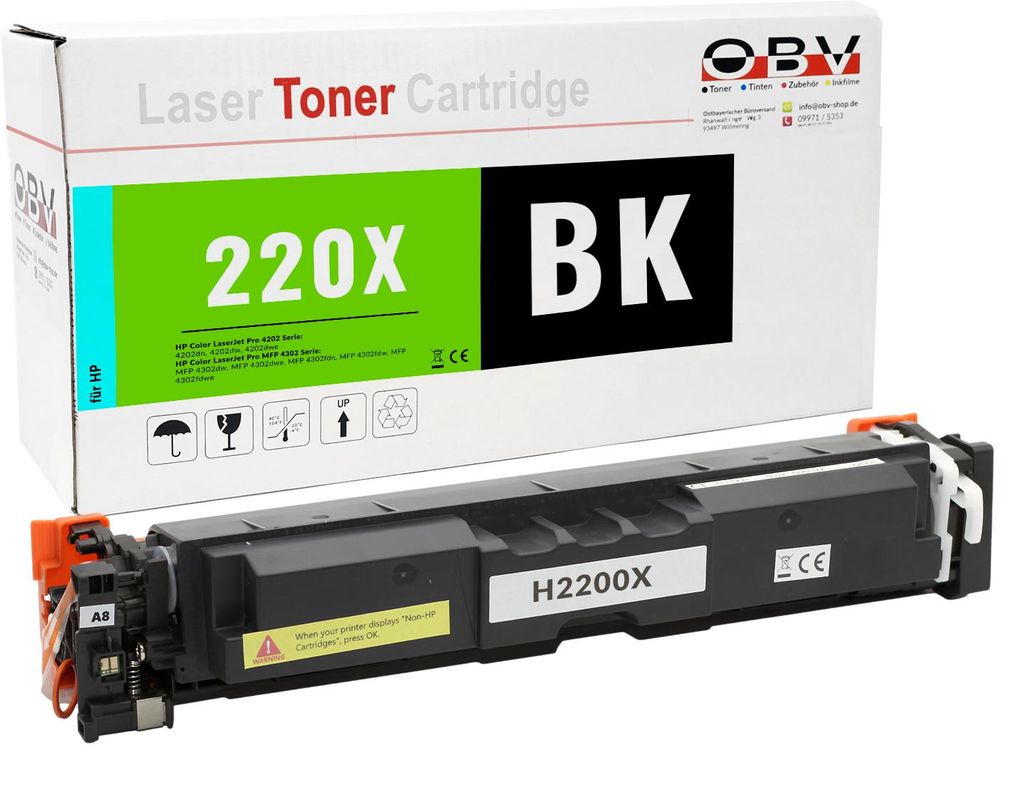 HP 220X kompatibler Toner Schwarz - 4202dn 4202dw 4202dwe Produktbild 