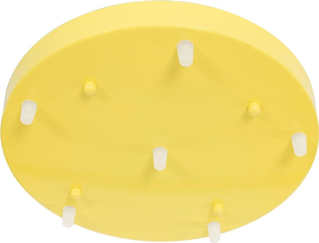 Lampenrosette Keramik 6x1 Gelb