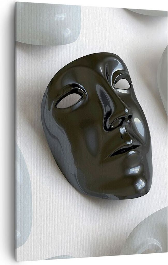 Bild auf Leinwand - Leinwandbild - Einteilig - Venedig Maske Schauspieler Theater - 80x120cm - Wand Bild - Wandbilder - Leinwanddruck - Wanddekorat...