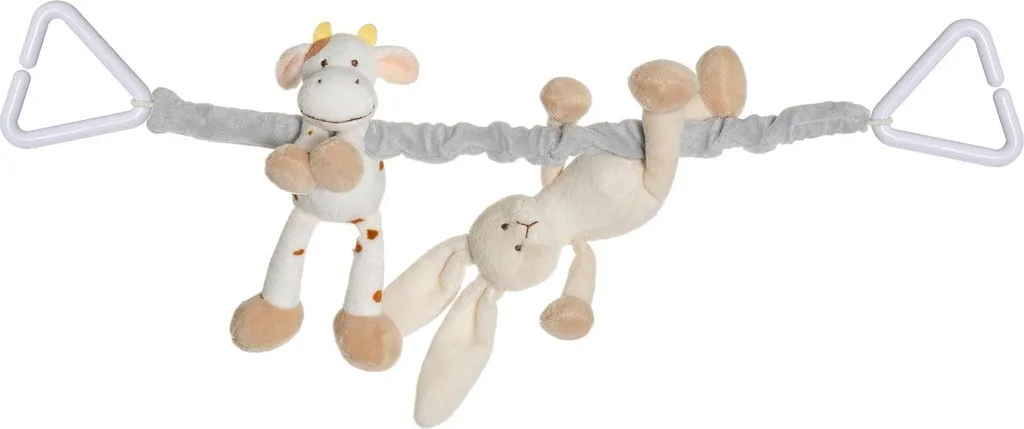 Tk Diinglisar Cintre pour landau lapin et vache - Accessoire bébé