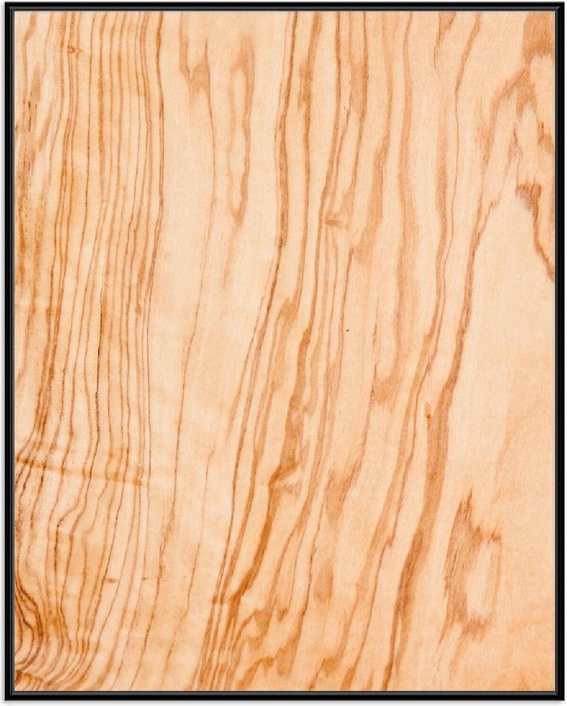 Wallario Wandbild Holzmuster - Oberfläche mit Holzmaserung VI, Größe: 40,30 x 50,30 cm, Poster mit schwarzem Aluminiumrahmen