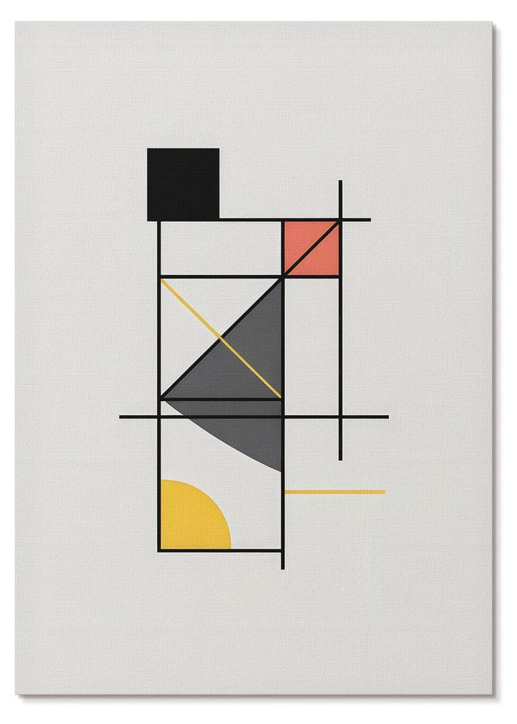 POSTER - 21x29 cm (A4) - Kangaroo - Geometrische Musterlinien formen modernen Stil - Wandbild für Wohnzimmer Schlafzimmer & Flur, Modernes Poster ...