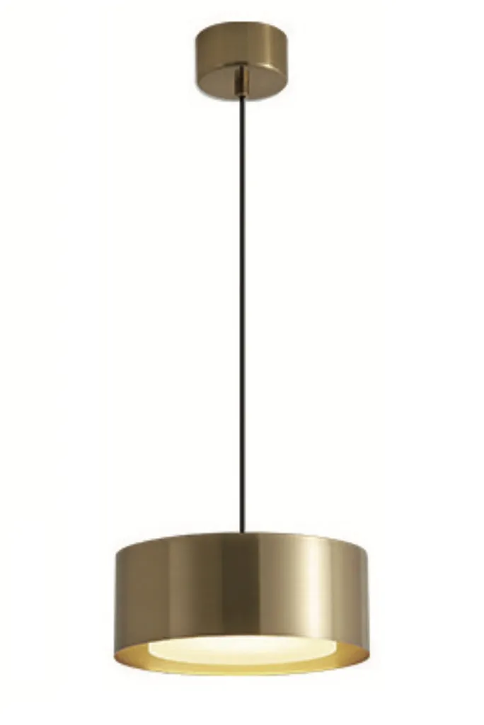 Lampe LED en Laiton Doré Cilindro P avec Finition Métallique Moderne