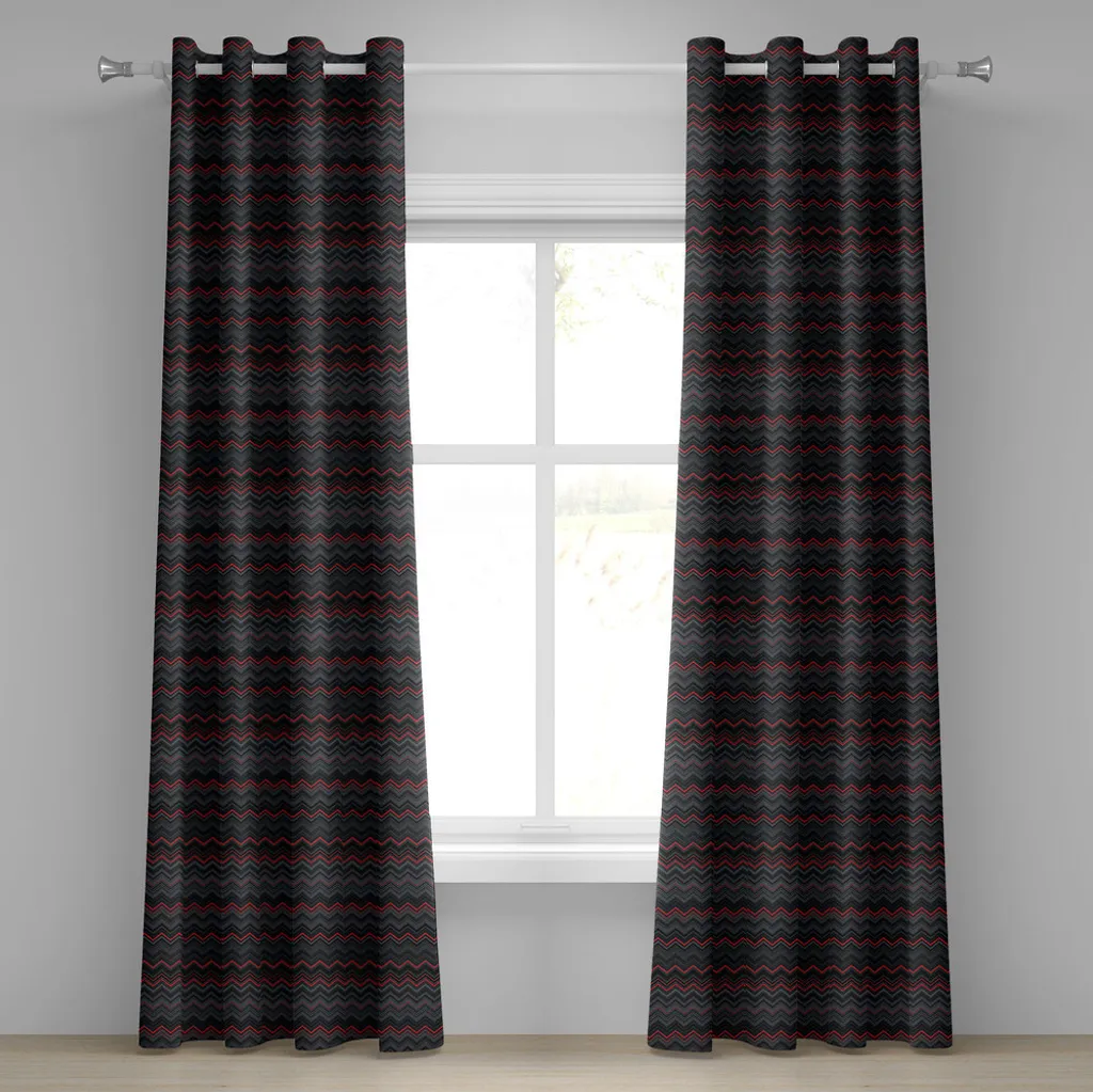 Tenda Zig Zag ABAKUHAUS 280x175 cm | Occhielli e Pattern Chevron