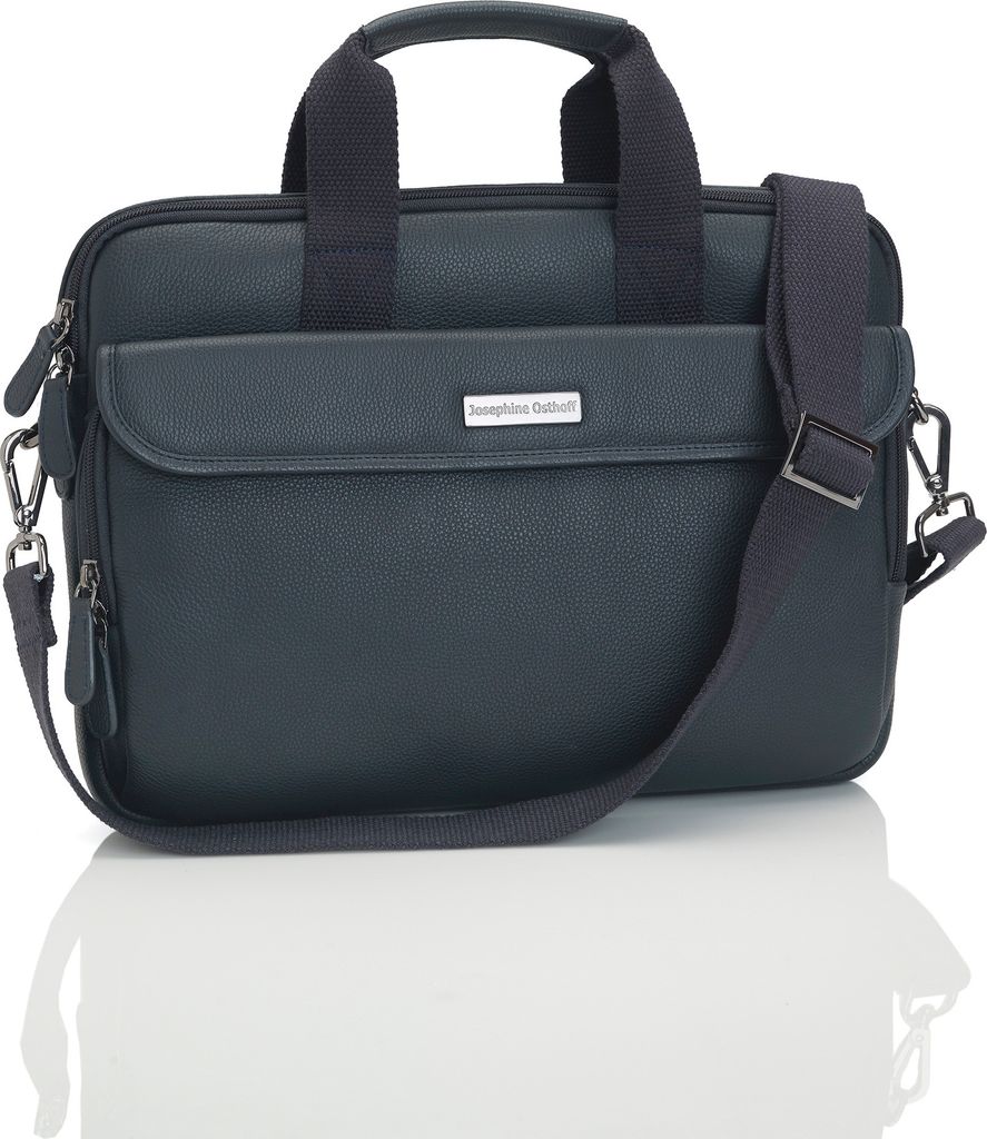 Josephine Osthoff Laptoptasche Notebooktasche, handgemacht aus 100% Echtleder, Umhängetasche für bis zu 14 Zoll, Aktentasche Notebook, Crossbody ...