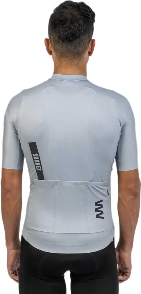 Maillot cycliste gris Suarez Solid 2.5 avec tissu technique ultra léger - 2
