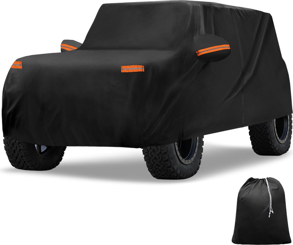 Autoabdeckung fš¹r Ford Bronco Sport 210D-PU Outdoor Vollabdeckung Autoabdeckung Alle Wetter Wasserdicht Winddicht Sonne Regen Schnee Schutz mit ...
