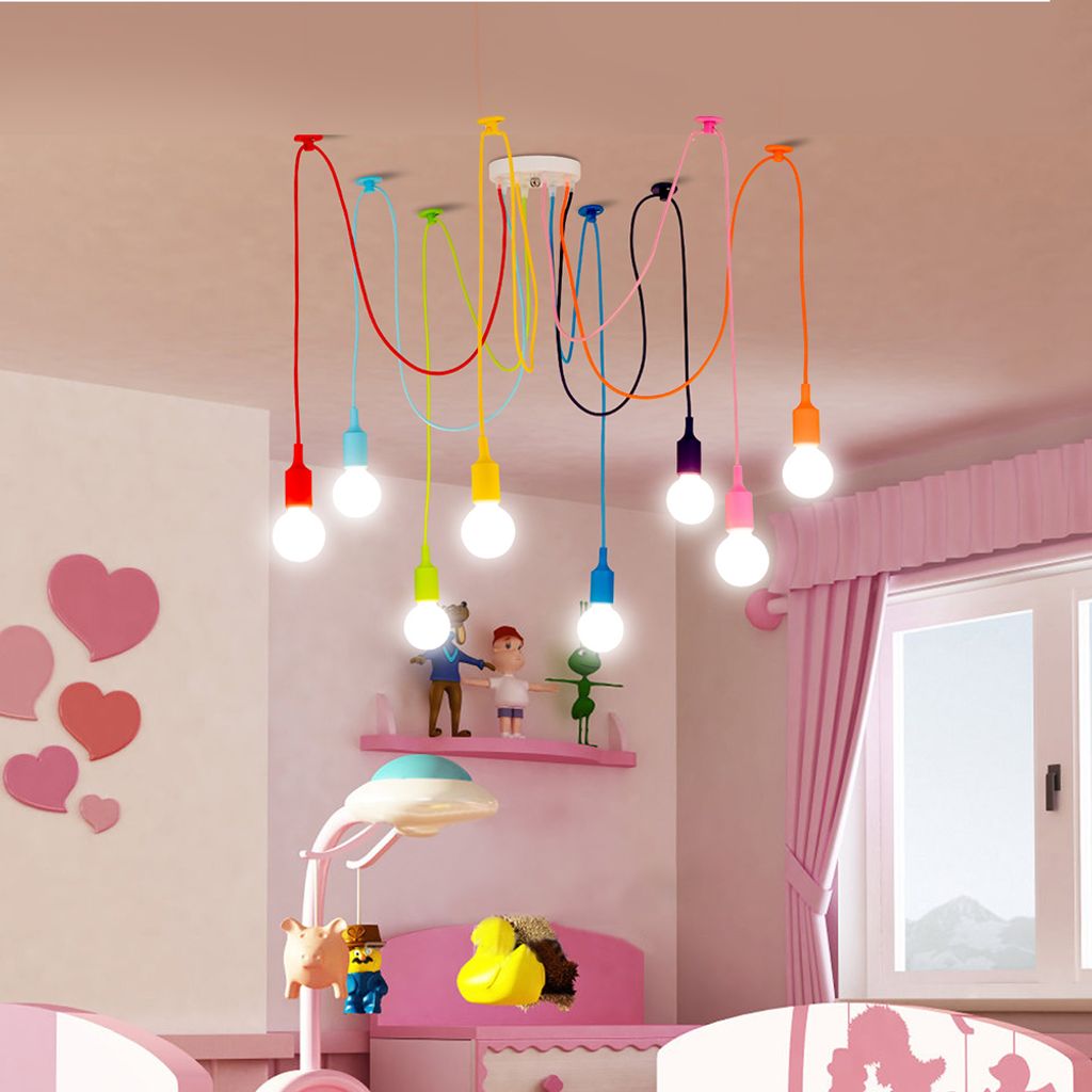 Spinne Pendelleuchte Hängelampe Lampenaufhängung E27 Kronleuchter Deckenleuchte für Wohnzimmer, Küche, Esszimmer, Schlafzimmer, Arbeitszimmer, ...